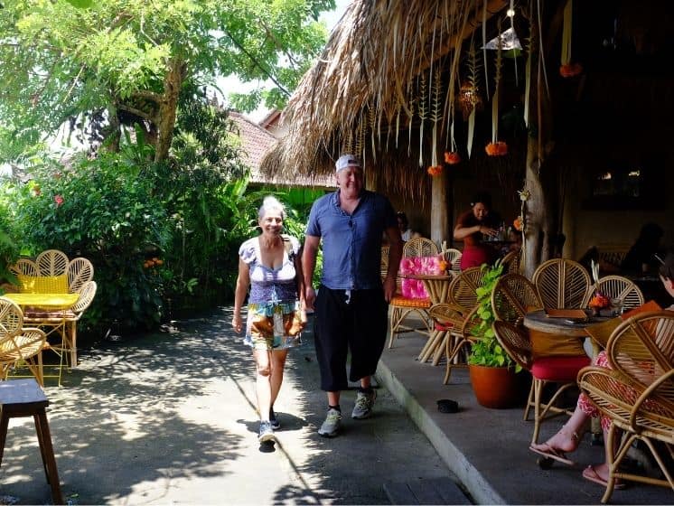 Yellow Flower Cafe near Penestanan Village after the Campuhan Ridge Walk in Ubud