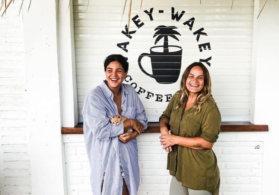 The wakey-wakey coffee shop was our post-surf pick-up spot. 