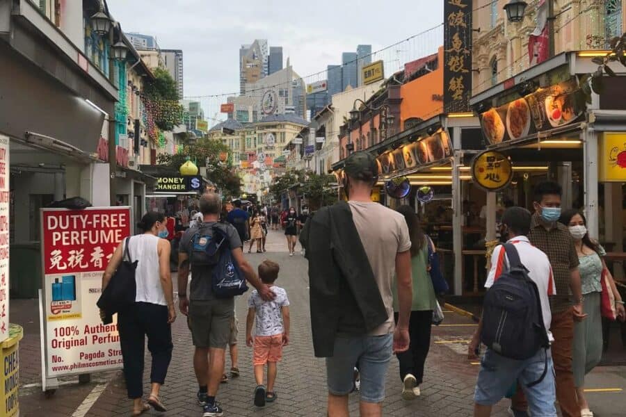 Jack walking around Chinatown. Just take a stroll and you'll soon discover some free street entertainment.