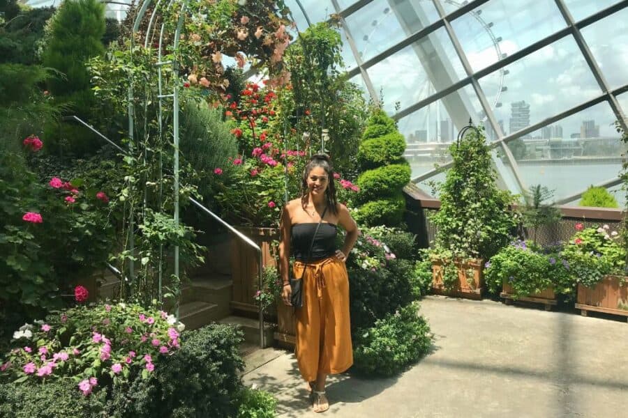 inside the flower dome at Gardens by the Bay!