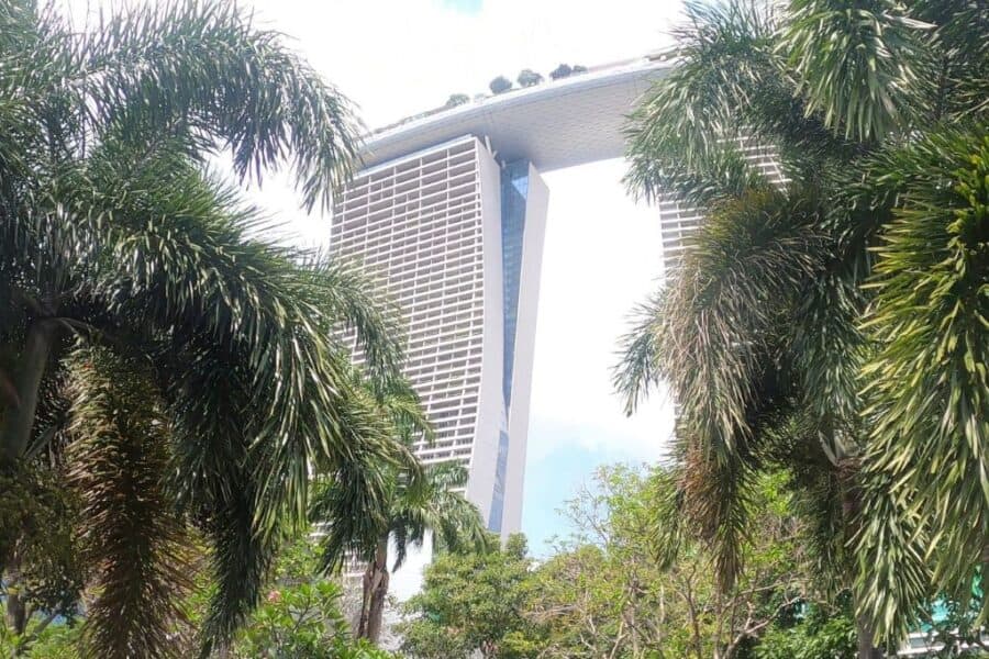 Marina Bay Sands Hotel is an iconic landmark in Singapore. 