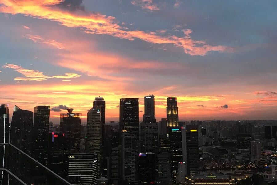 Singapore sunset.