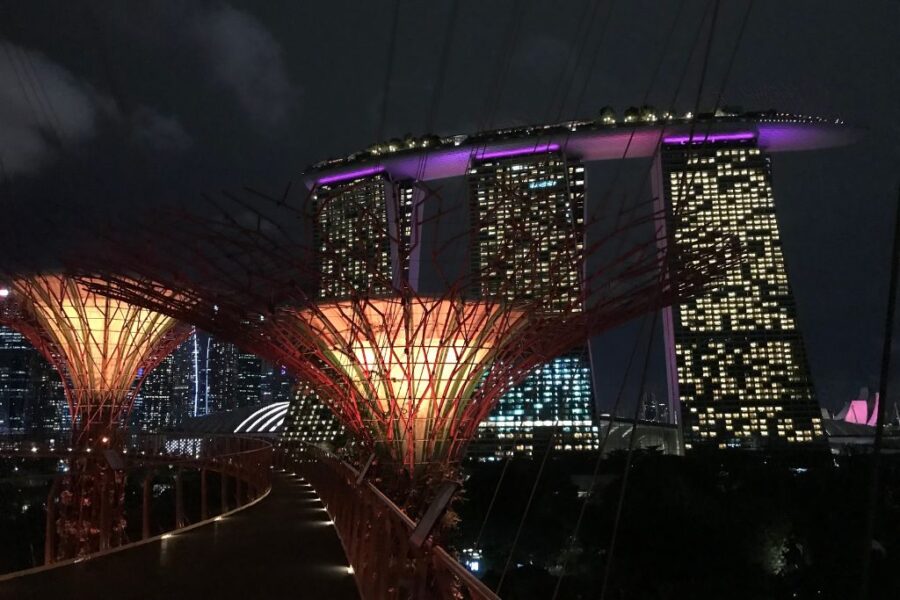 OCBC Skywalk and Marina Bay Sands.