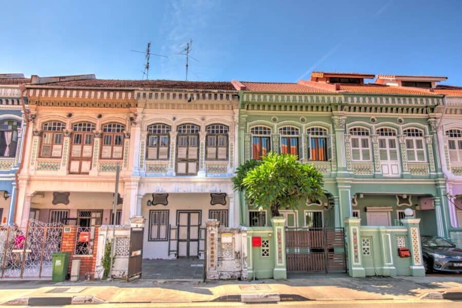 The popular Peranakan style houses in Joo Chait District. ⓒ Mehdi33300 by Canva