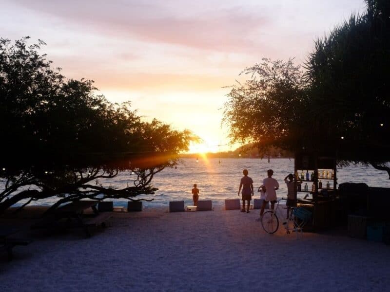 A magical sunset in Gili Islands, Lombok