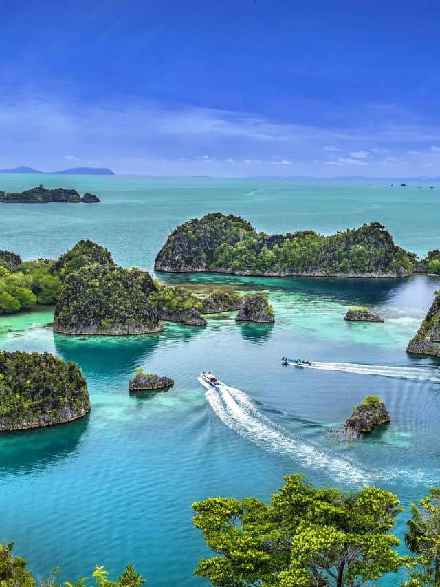 Aerial view of Raja Ampat Archipelago, Papua
