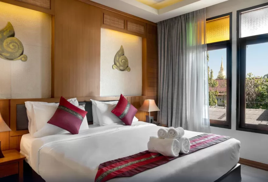 Best budget hotels in Chiang Mai: Lee Chiang House, inside the double bedroom