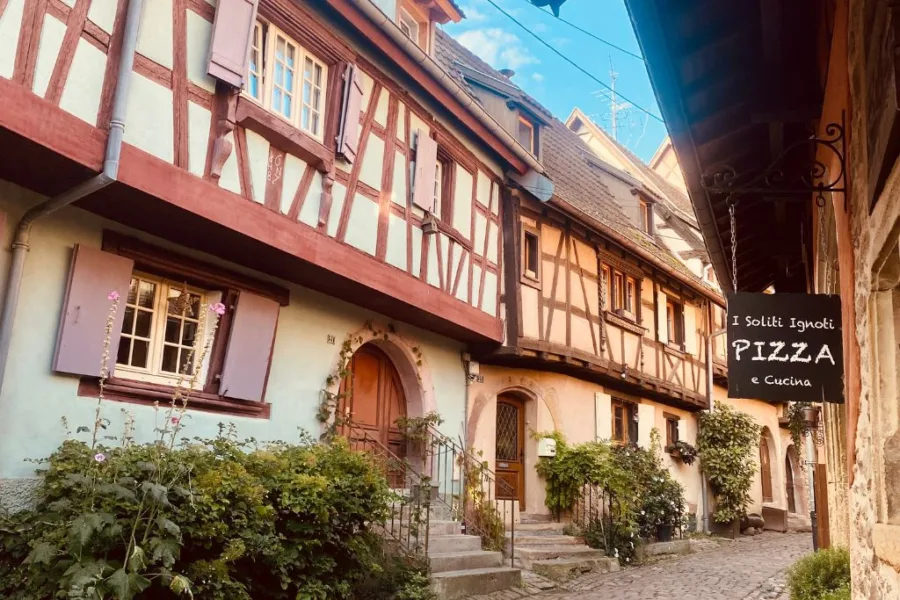Colourful buildings in Eguisheim, Alsace