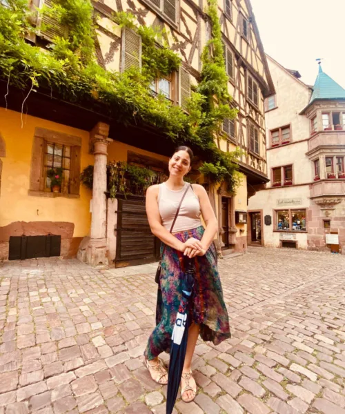 Abi in Riquewhir VIllage, Alsace
