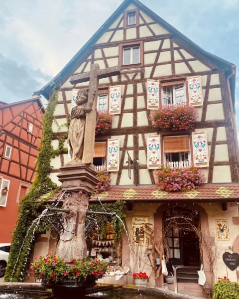 A traditional half-timbers building in Kaysersberg, Alsace
