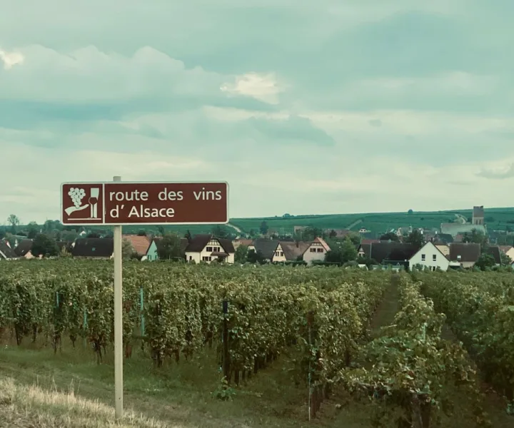 Route des Vins d'Alsace sign