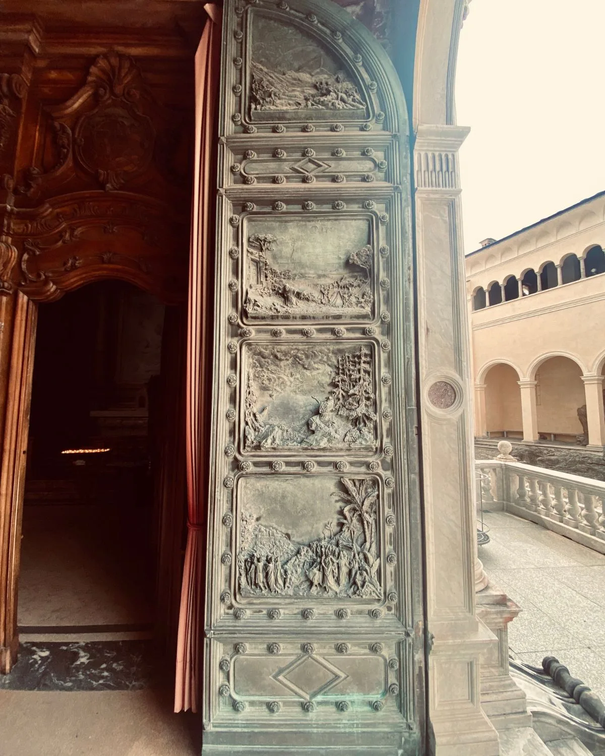 Entrance door to the Basilica.