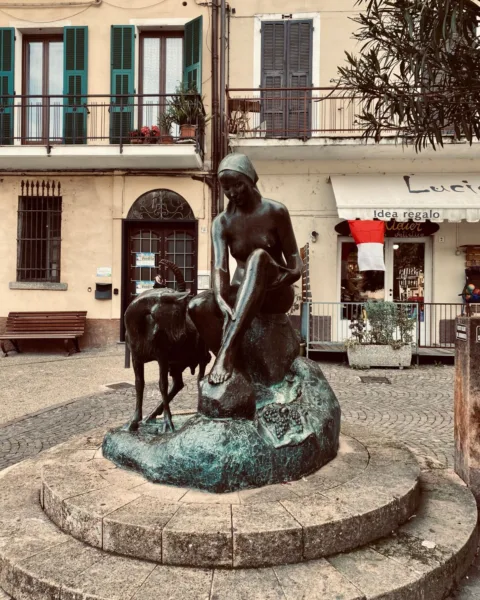 Statue in Dolceacqua, Italy
