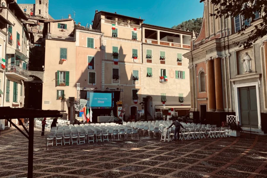 Piazza Mauro in Dolceacqua, Italy.