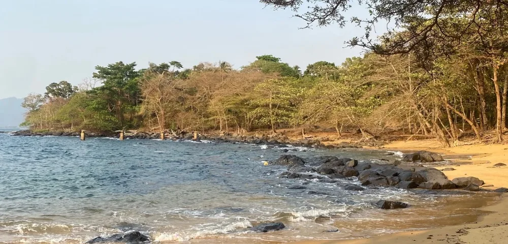 A quiet bay in the Banana Islands in Sierra Leone - an off the beaten track escape