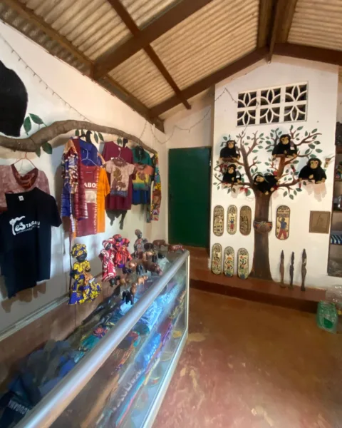 The souvenir shop at Tacugama Chimpanzee Sanctuary, West Africa
