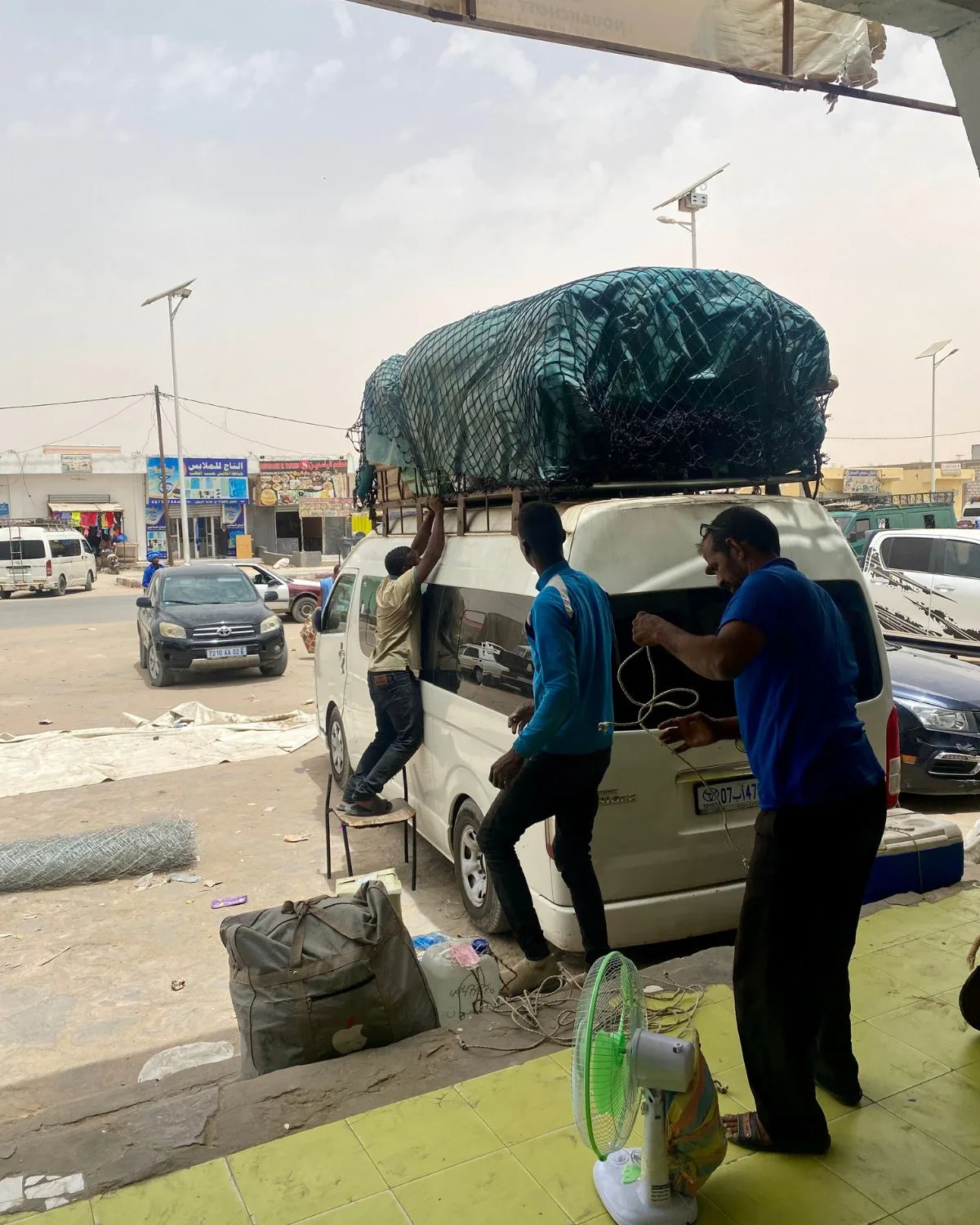 Bus terminal in Nouakchott, Mauritania is safe.