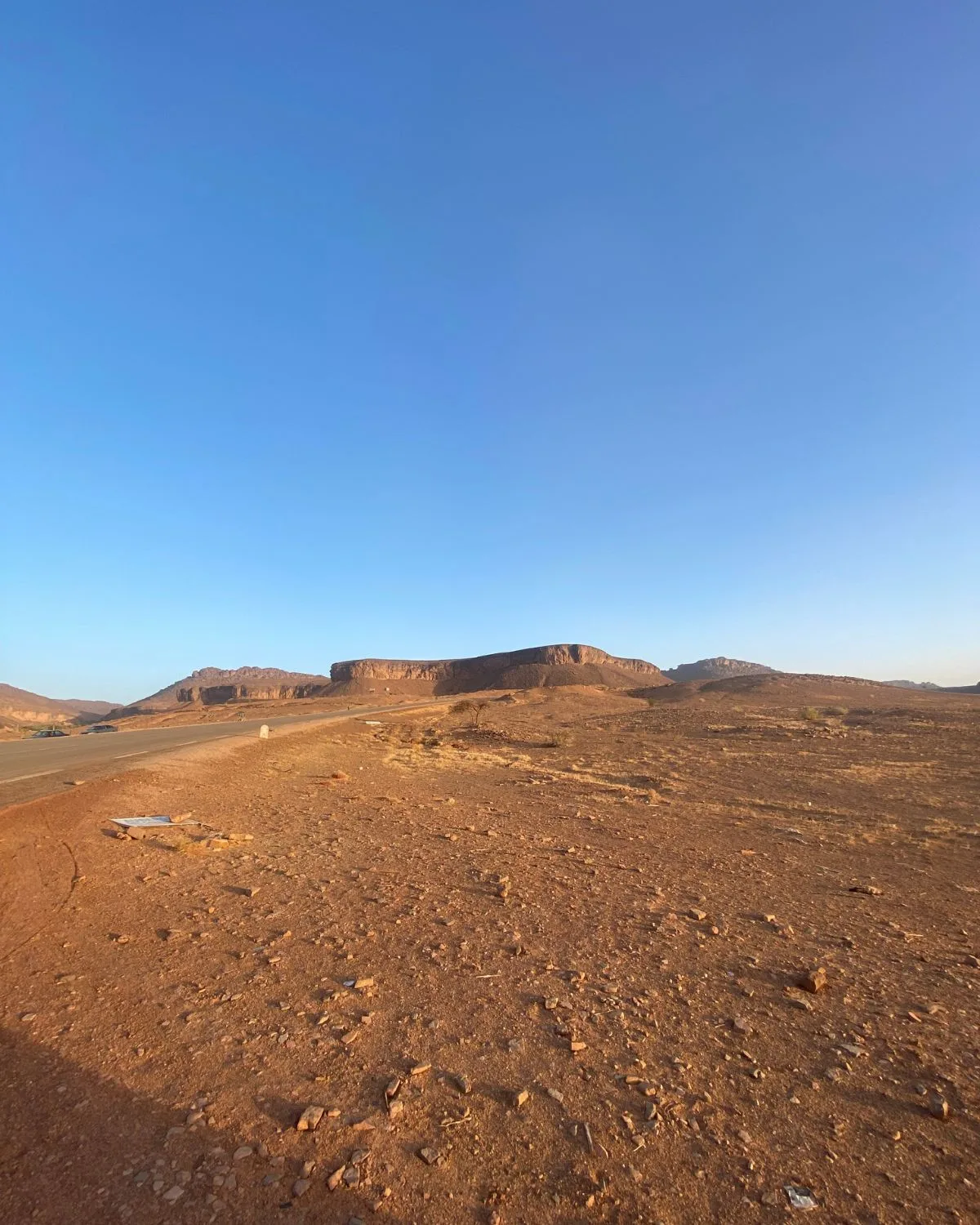 desert landscape in Mauritania.