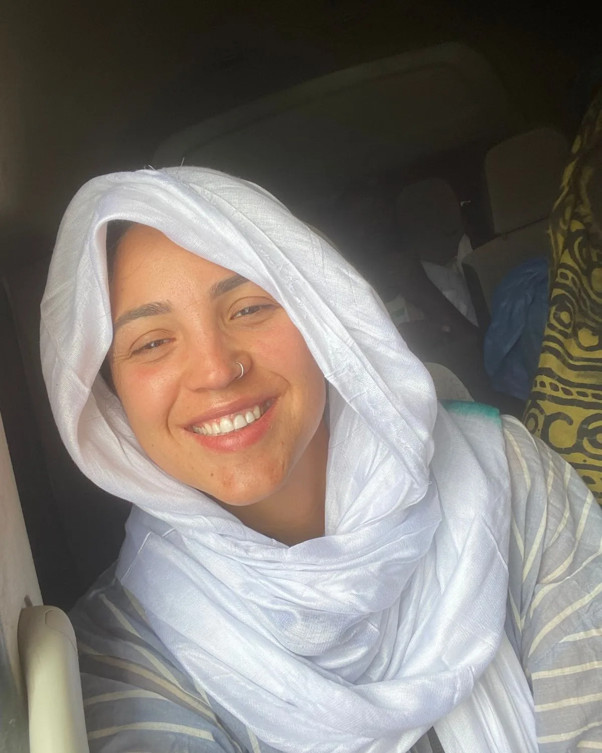 Abi felt safe while in Mauritania but she wore a headscarf.