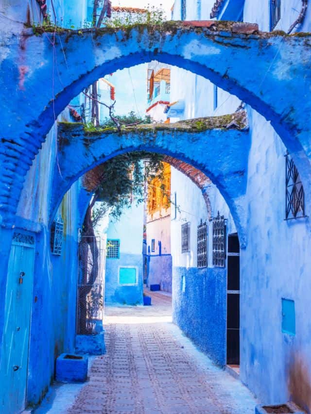 Visit the blue streets of Chefchaouen on a 10 day Morocco itinerary.