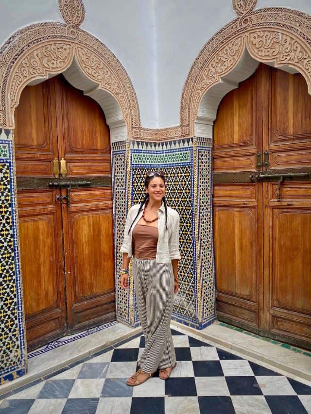 Abi at Bahia Palace om Marrakech, Morocco.