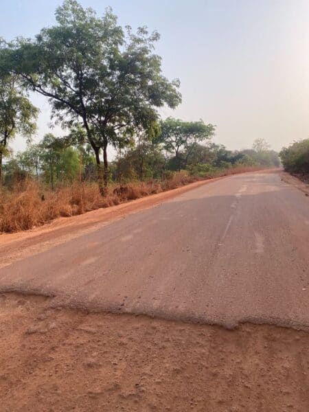 Poor road conditions in Guinea