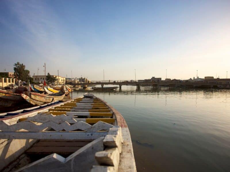 Fishing boats in Saint Louis, Senegal