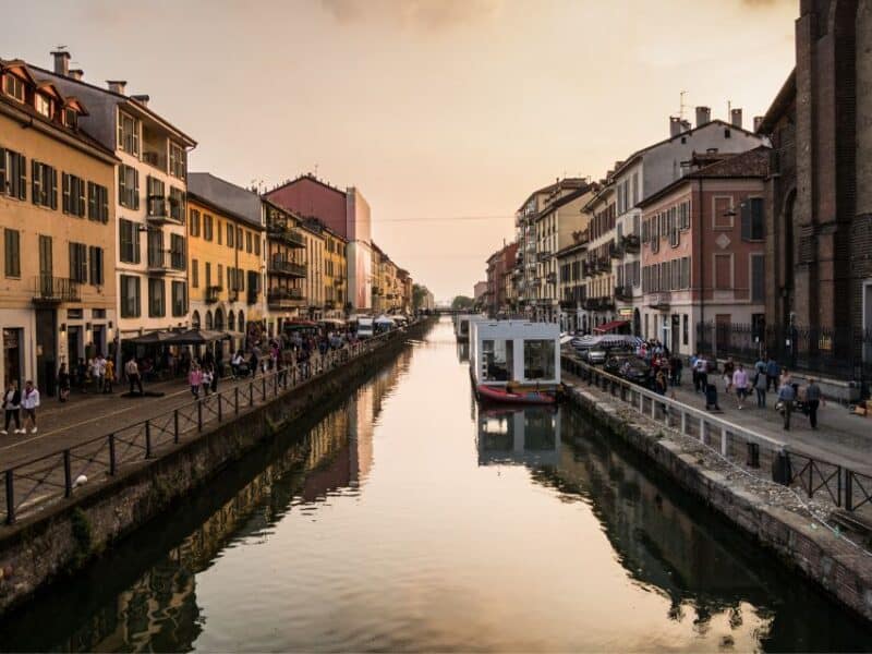 Navigli canals, Milan is worth visiting .