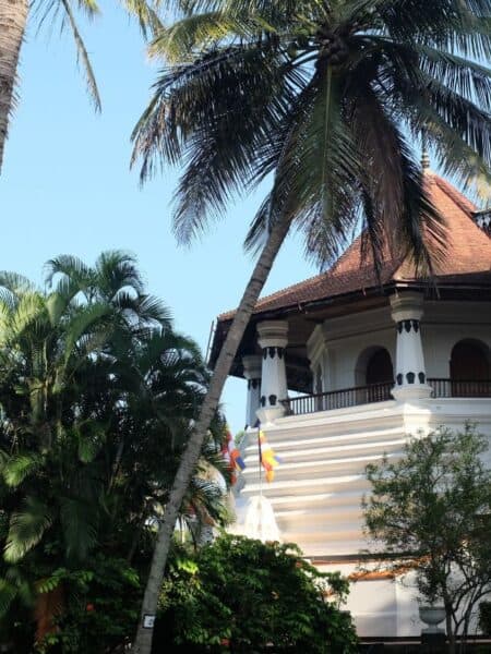 Close up of the Temple of the tooth in Kandy