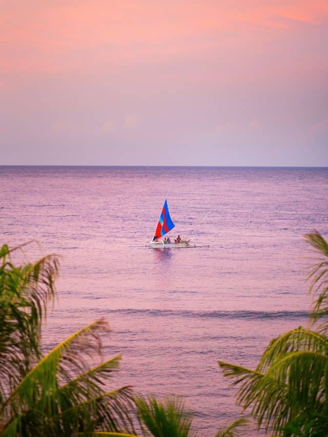 A pink sunrise in Amed is worth visiting.