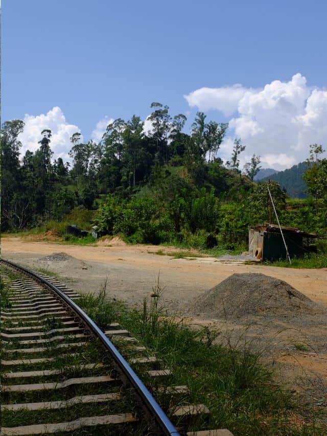 Railway line near the less scenic final stretch before Demodara