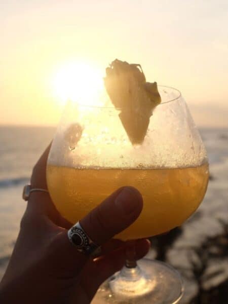 Sunset cocktail at Lighthouse Ahangama on an Ahangama itinerary