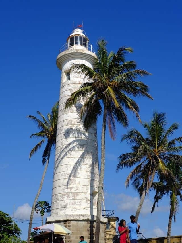Iconic lighthouse in Galles, near Ahangama Sri Lanka.