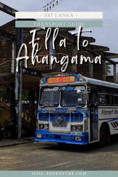 How to get from Ella to Ahangama Pin 1