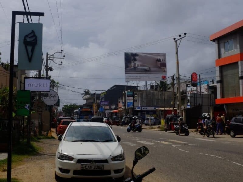 Private taxi waiting on the streets of Ahangama, Sri Lanka.