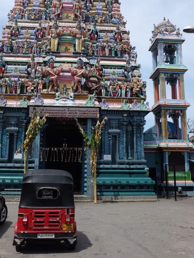 Colourful Hindu temple visited on my Colombo City Tour by Tuk Tuk