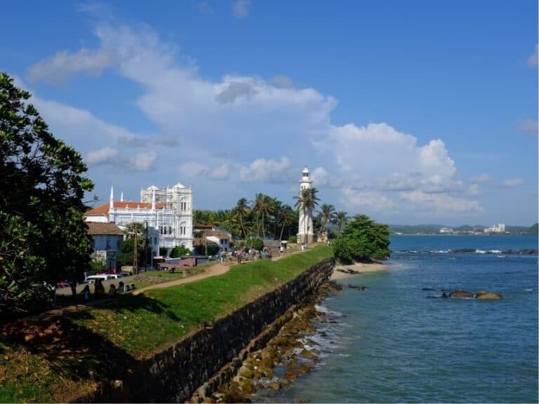 Galle lighthouse, ramparts and Galle tips, Sri Lanka